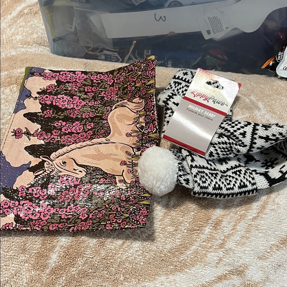 Stylish Black and White Holiday Scarf